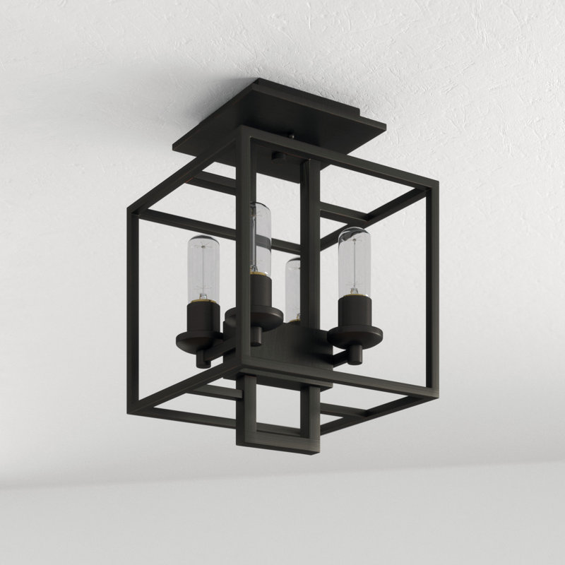 Mcnemar Semi Flush Mount, Aged Bronze