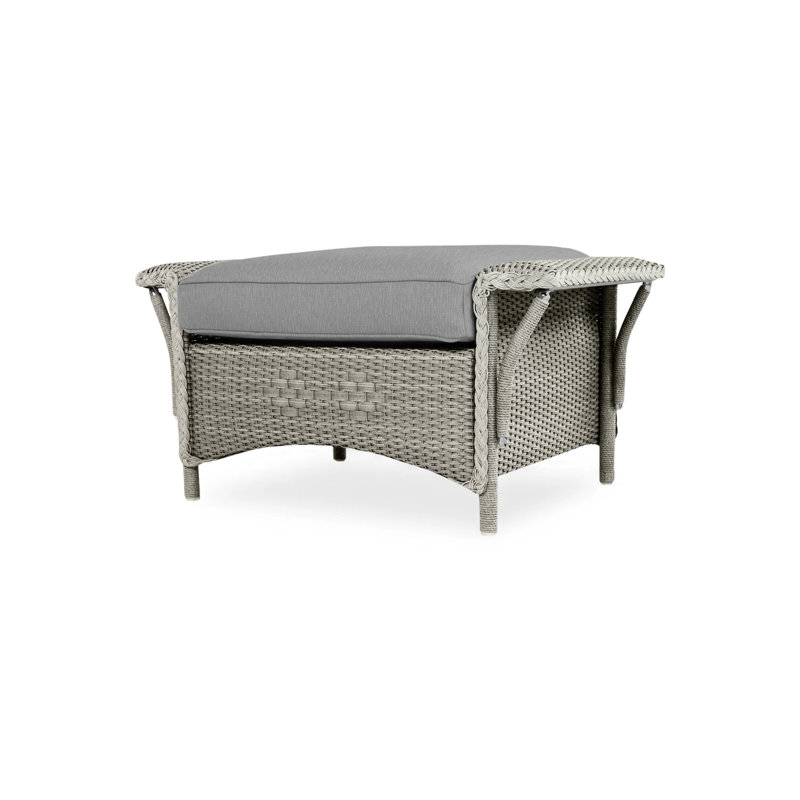 Nantucket Outdoor Ottoman, Rumba Stonewashed, Pewter