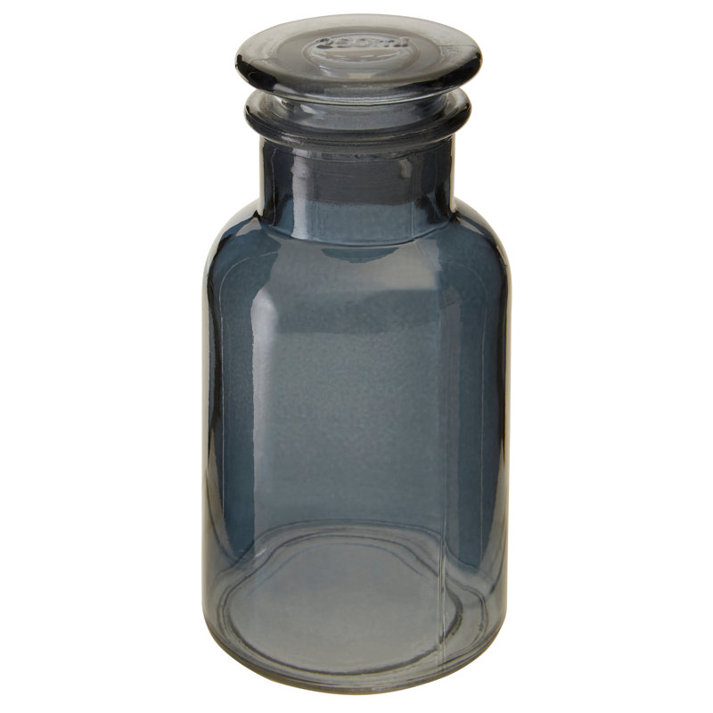 Small Reagent Bottle, 15cm H x 7cm W x 7cm D, Grey