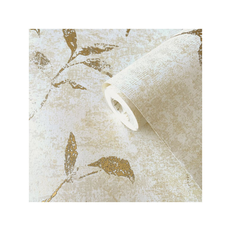 Elegance 10m x 53cm Textured Wallpaper Roll, Gold