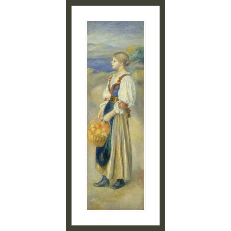 «Girl with a Basket» (La Marchande d'oranges), Pierre-Auguste Renoir, impression giclée encadrée, H 41,5 po x l 17,84 po