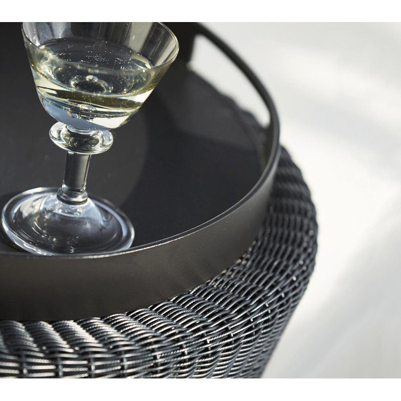 Kingston Outdoor Round Side Table, Graphite