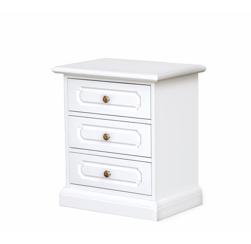 Didona 53cm W Bedside Table, White