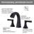 Widespread Bathroom Sink Faucets Two Handle 3 Hole Vanity Bath Faucet  With Drain Assembly-110712649