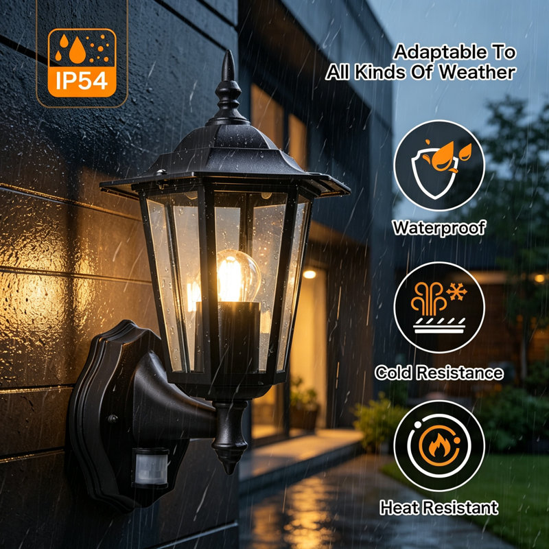 Black Outdoor Sconce
