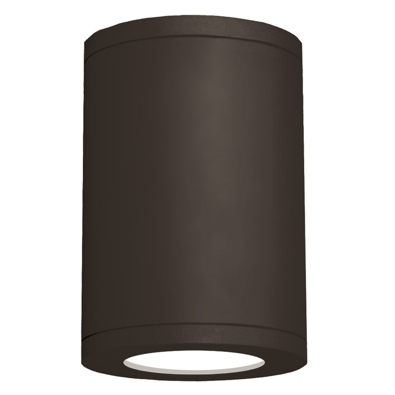 Tube Architectural 1 - Light Flush Mount, 11.75" H x 7.88" W x 7.88" D, Flood, Bronze