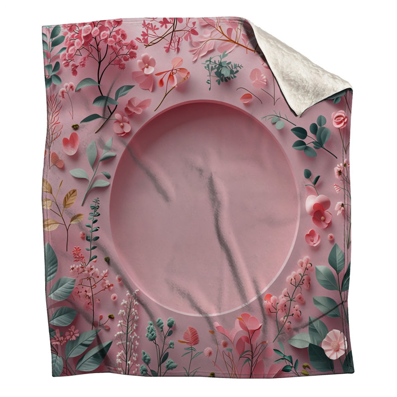 Jeté en molleton à motif floral - Jetés floraux pour canapés ou lits, 60in W x 80in H