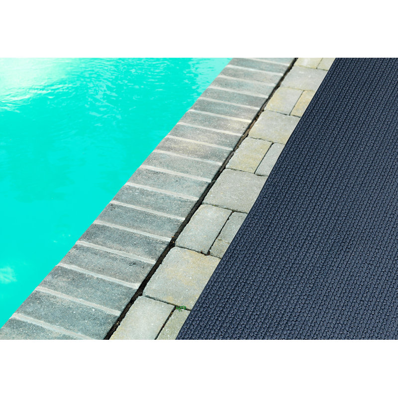 Tapis bleu tressé port royale Nolana, Ovale 8 pi x 11 pi