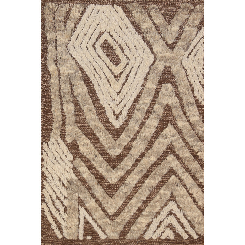 Tapis indien à motif géométrique 2x3