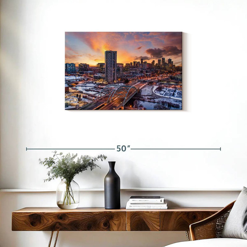 Coucher de soleil d'hiver Sireci Denver, H 20 po x l 30 po