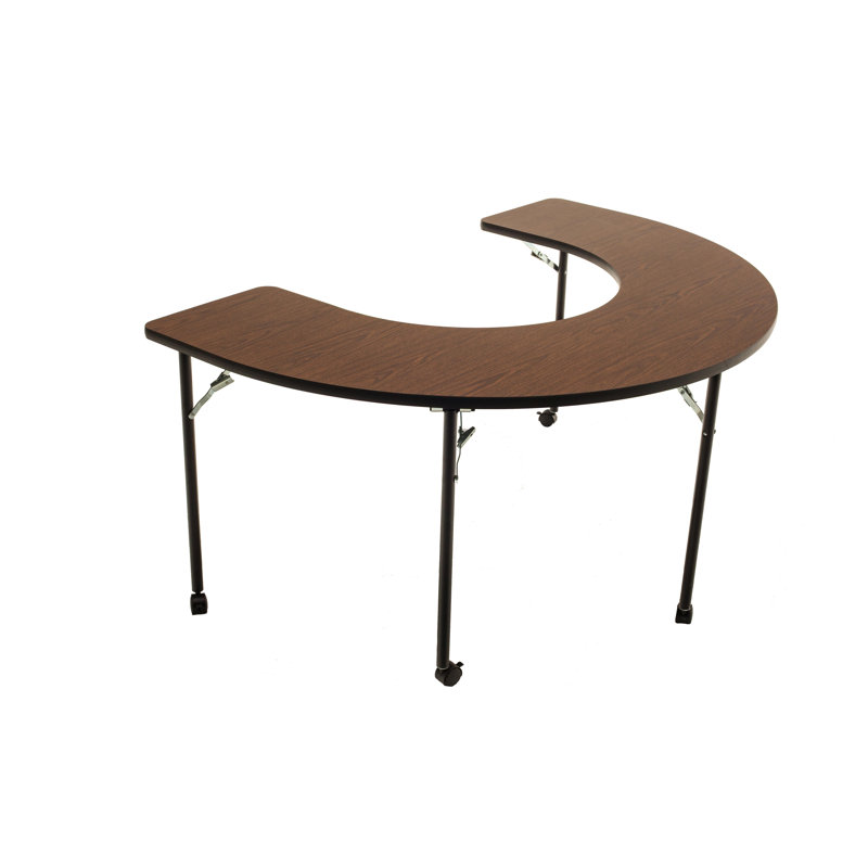 Table de jeu pliante en forme de fer à cheval accessible pour fauteuil roulant, Oui