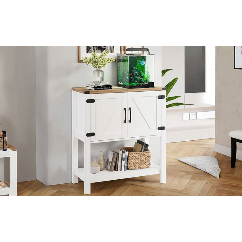 Table basse de style campagnard avec armoire 2 portes Farmhouse Accent