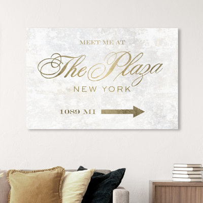 «Meet Me At The Plaza Road Signs New York», impression sur toile