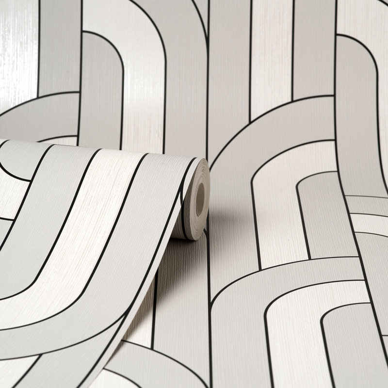 Rouleau de papier peint L 33 pi x 20,5 po Danjela Platinum Arch, gris
