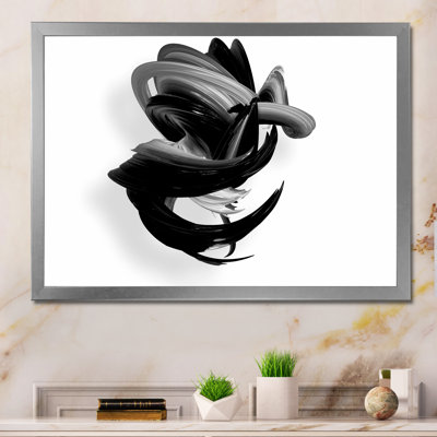 Noir et blanc torsadé, reproduction d'art sur toile