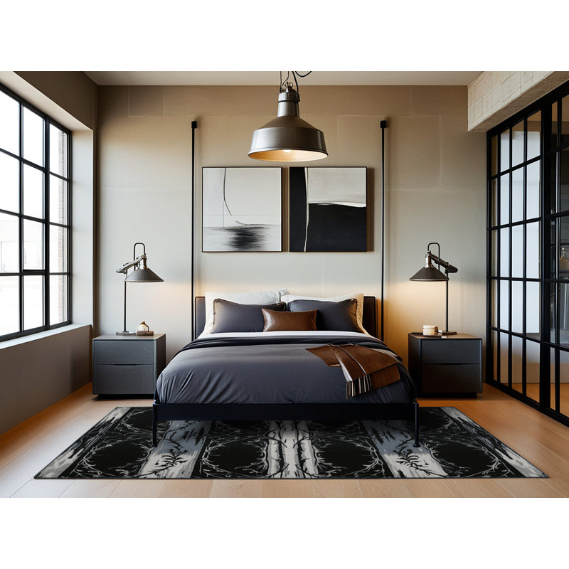 Dark Ivy Rug, Round 5'