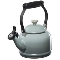  Farberware Omega Tea Kettle, Whistling Tea Pot, Works For All  Stovetops, Porcelain Enamel on Carbon Steel, BPA-Free, Rust-Proof, Stay  Cool Handle, 2.75 quart (11 cups) Capacity(Gray): Home & Kitchen