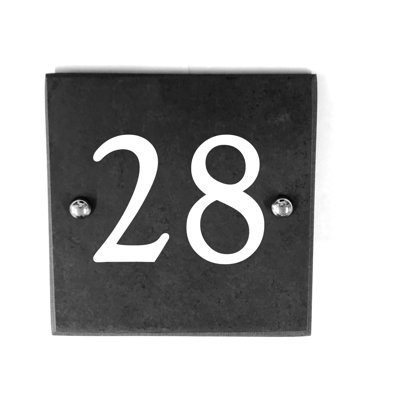 Damina 15cm H Slate House Number