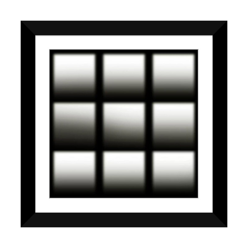 Albree Modern Cuboids II, impression sur toile, H 16 po x l 16 po x P 1 po, Papier avec cadre noir, Blanc