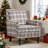 1pc, Fabric Single Sofa Chair, Retro Armchair With Striped Linen Fabric