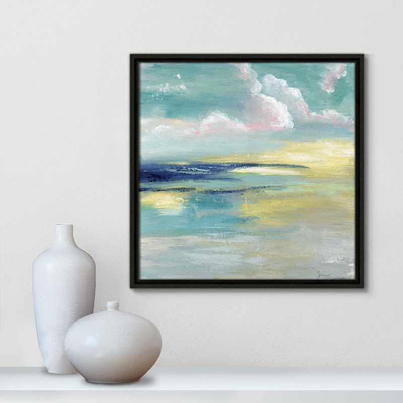 «Bertie Ocean View» par Tava Studios - reproduction d'art, Toile avec cadre espresso, H 17,5 po x l 17,5 po x P 2 po