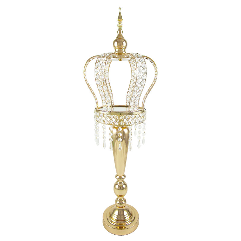 Couronne de perles en cristal Melita, Argent, H 36 po x l 11 po x P 11 po