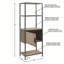 Bibliothèque à 3 niveaux avec armoire de rangement