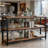 71" 3-Tier Industrial Console Table with Storage Shelves