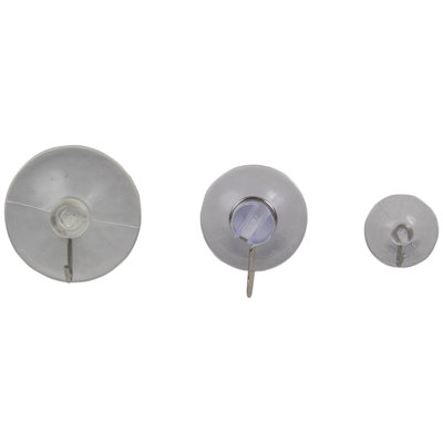 Set Of 12 Assorted Clear Hanging Christmas Suction Cups