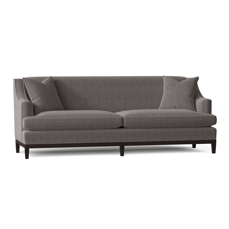 Cardiff Upholstered Sofa, 72" W, Julia Granite, Black Walnut