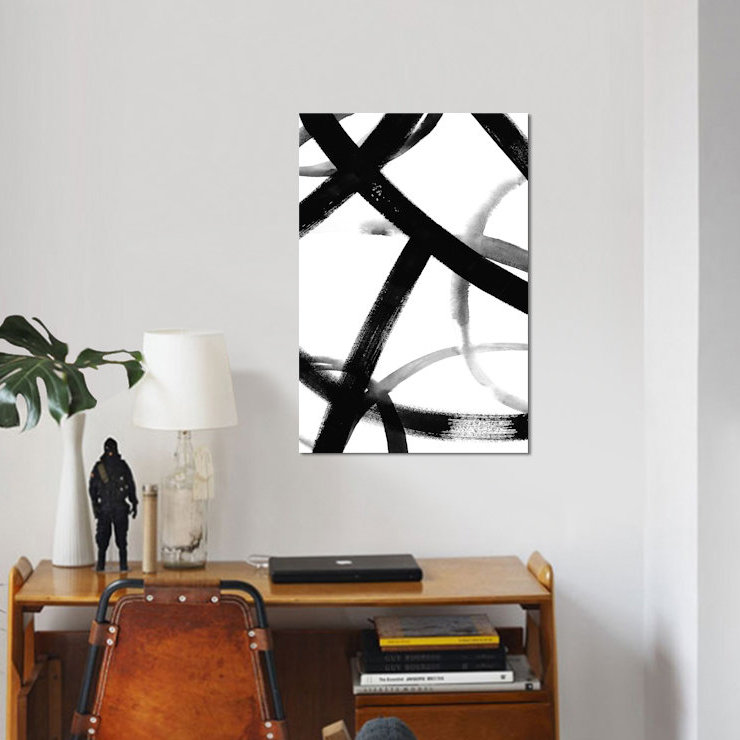 « monochrome ondulation ii », impression sur toile, H 26 po x l 18 po x P 1,5 po, Pas de tapis, Toile tendue