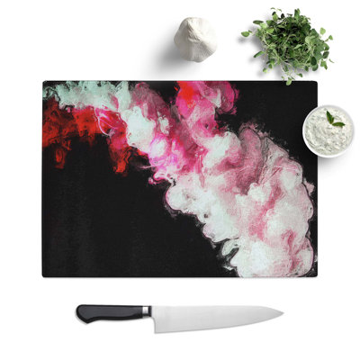 Glass Liquid Bloom in Abstract Chopping Board