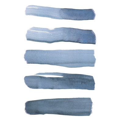 Navy Stripes - Wrapped Canvas Painting