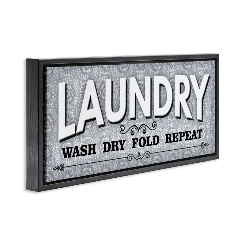  "Antique Laundry Rules", art mural encadré par Conrad Knutsen, Cadre flottant noir de jais, H 14 po x l 31 po