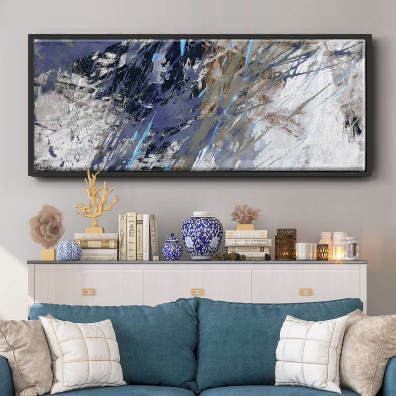 Blue Noise I- Framed Canvas