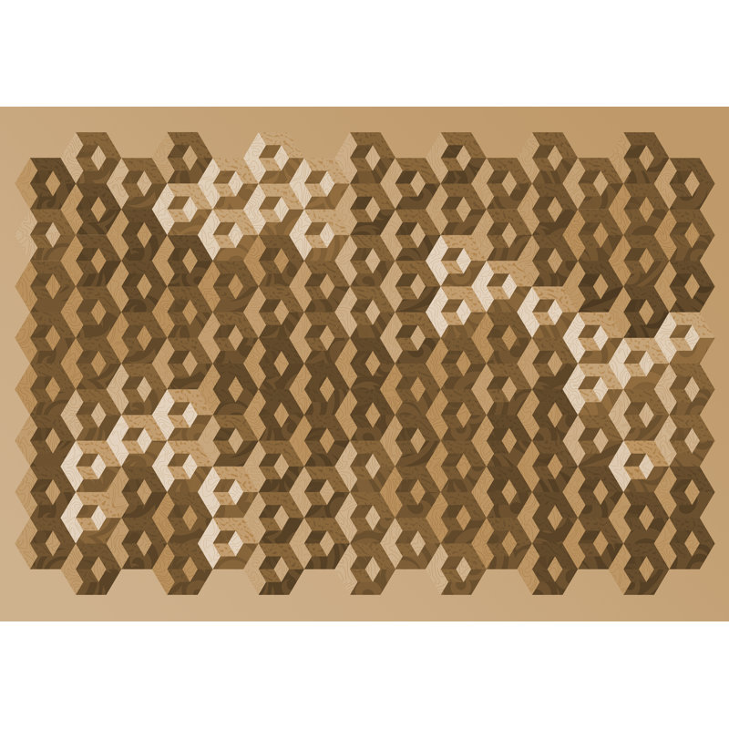 Frosty Geometric Area Rug, Rectangle 140 x 200cm