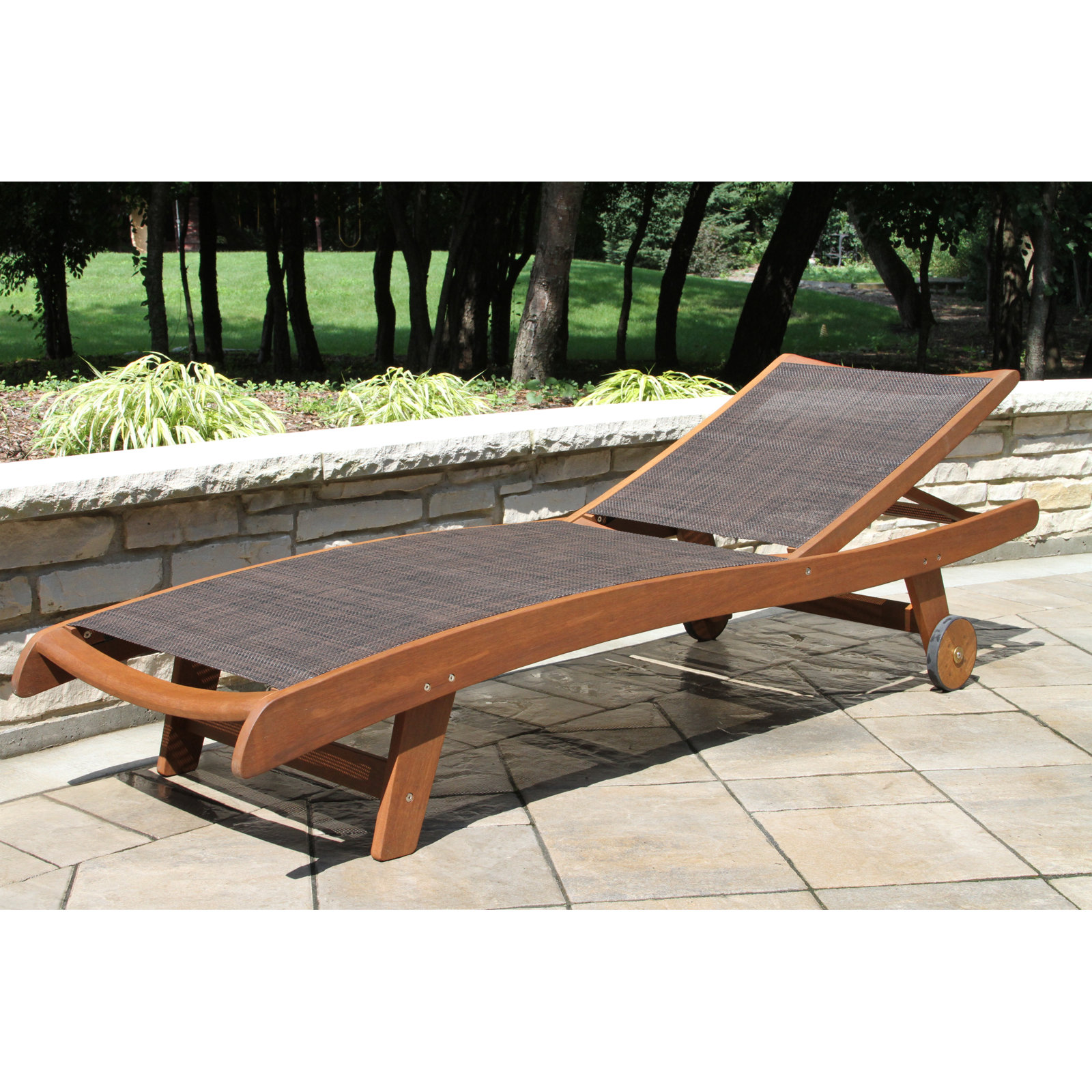 Delphi 27" Eucalyptus Patio Chaise Lounge Set