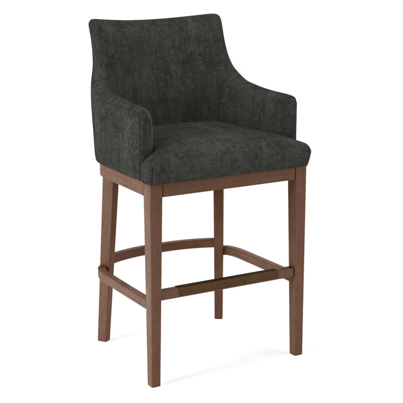 Upholstered Stool, 61558-61, English Saddle