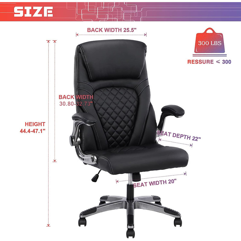Fauteuil de direction ergonomique Russom, Noir