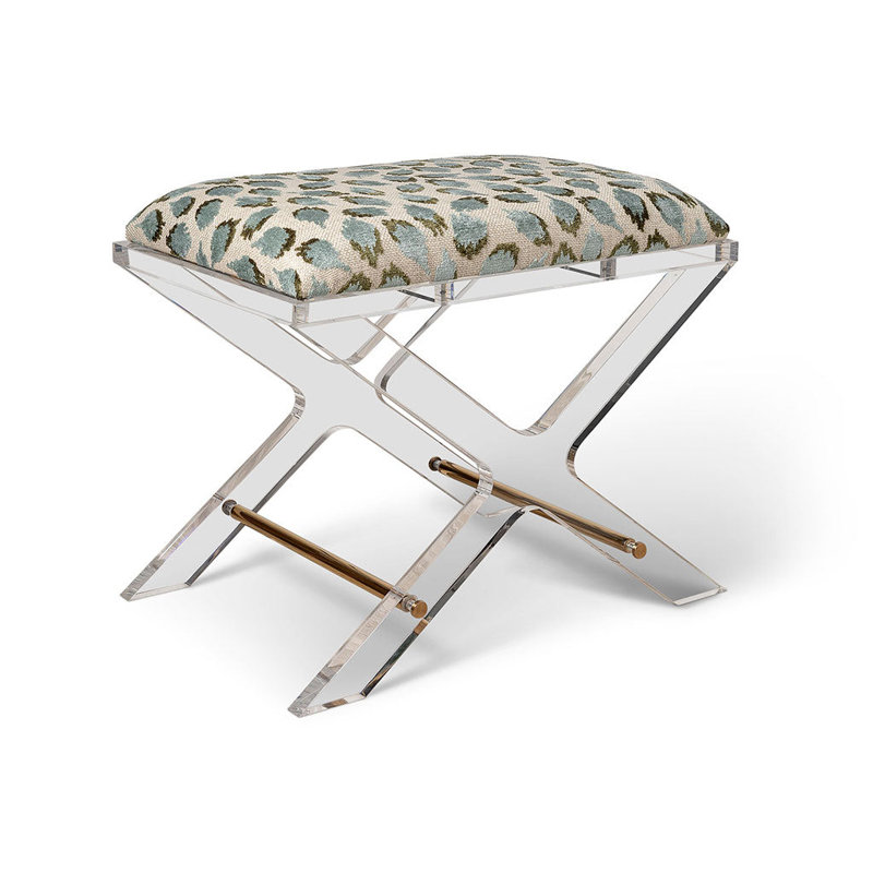 Delano Ocelot Bench, Ocelot Celadon, Gold
