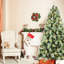 Arbre de Noël 84 pouces avec 82 branches de pin, 1348 branches, structure à charnières simple, support en métal pour décoration festive de 7 pi avec branches à installation rapide, support stable