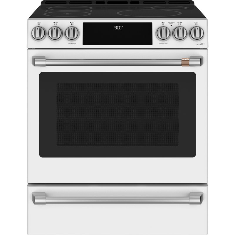 Front Control Induction Range Handle Kit, Brushed Stainless