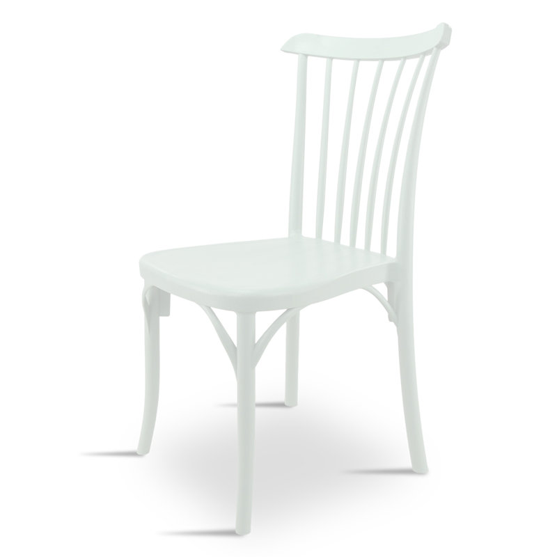 Loesch Patio Dining Side Chair, White