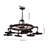 7-Light Retro Industrial Metal Gear Pendant Light