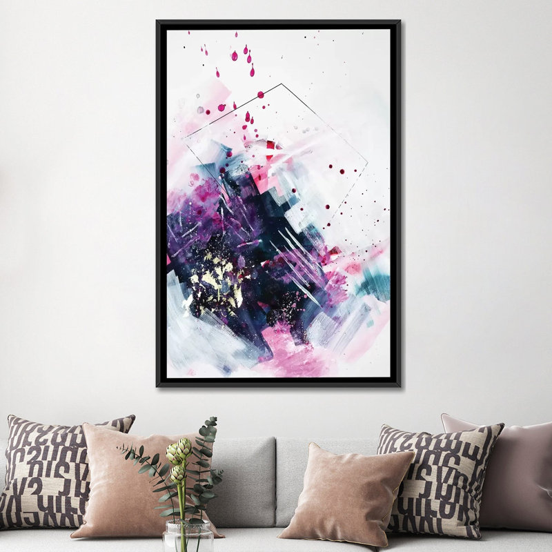 «Mind. Land. Mer. » Impression sur toile, H 26 po x l 18 po x P 1,5 po, Toile avec cadre noir, Pas de tapis