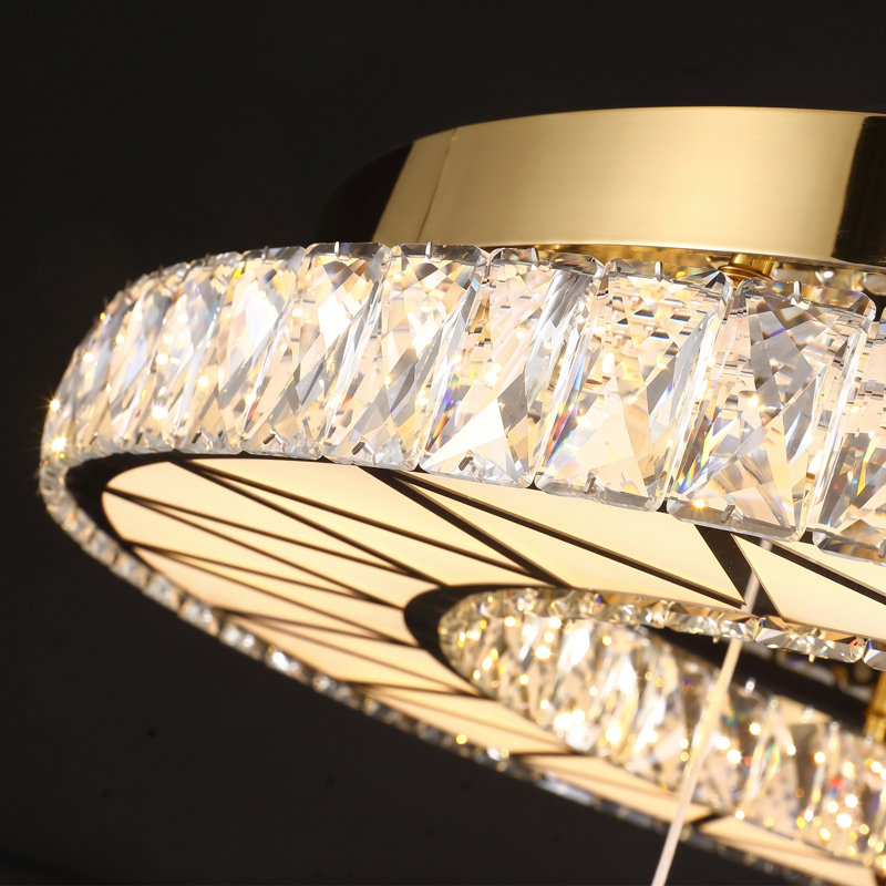 Lustre encastré moderne en cristal Eulean
