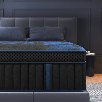 12'' Medium-Firm Hybrid Mattress With Cooling Gel Memory Foam And Pocket Springs, Bed-In-A-Box