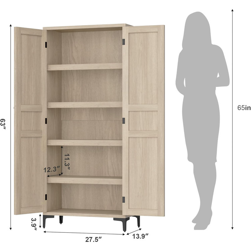 160cm Kitchen Pantry, Wood