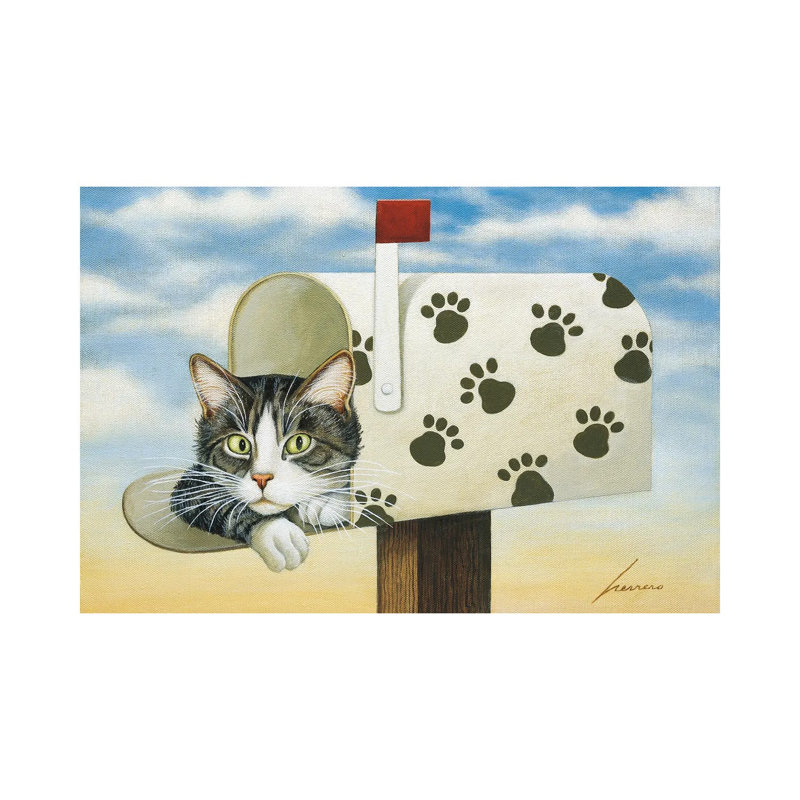 Toulouse Largent Mailbox by Lowell Herrero - Wrapped Canvas Painting, 20.32 cm H x 30.48 cm W