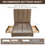 Grande tête de lit tapissier avec 2 tiroirs de rangement en bois Coletti-1060613374-1045130222